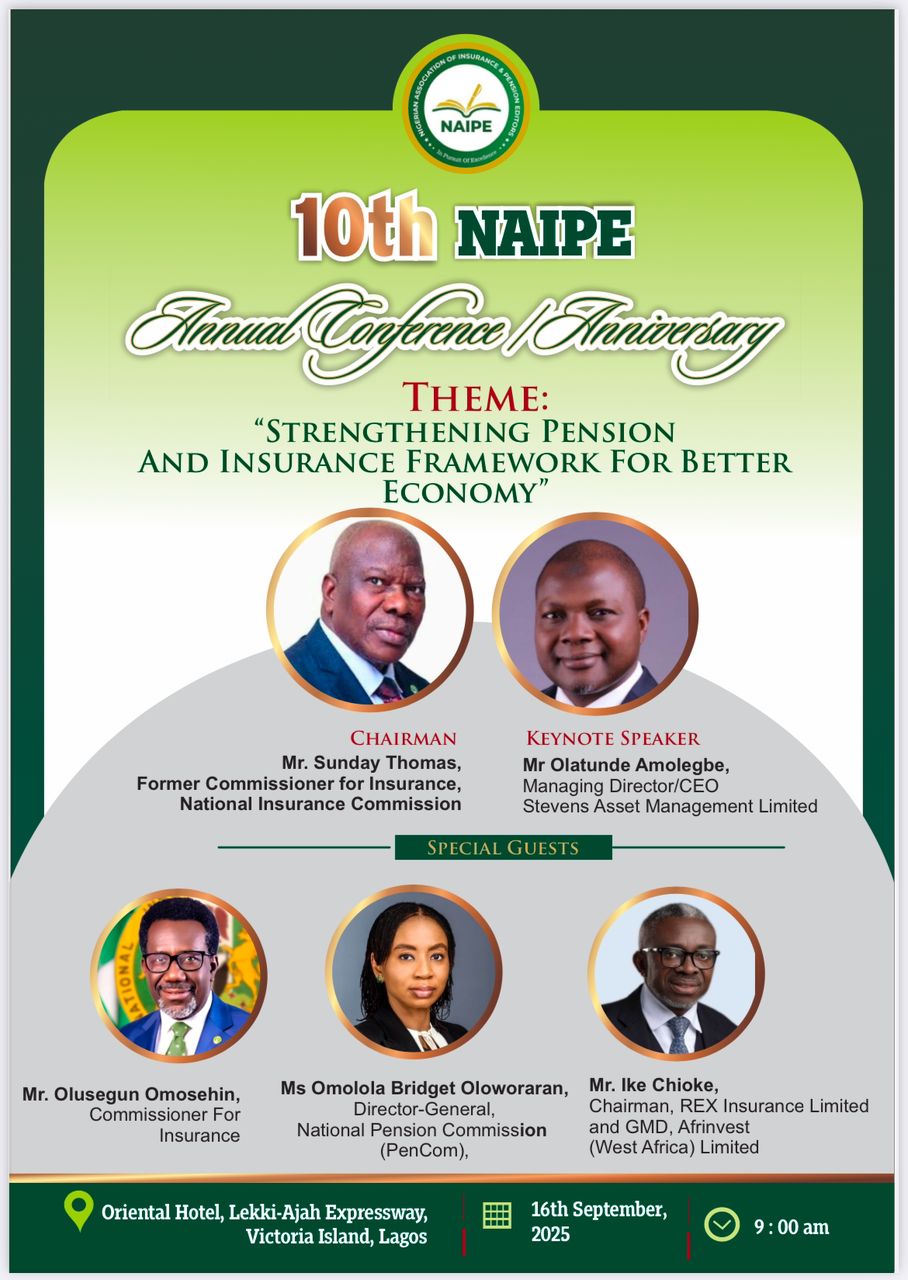 NAIPE Hosts Insurance Stakeholders At Its 10th Annual Conference/ Anniversary Tomorrow in Lekki
